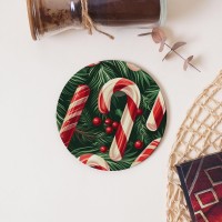 Yılbaşı Temalı Bardak Altlığı